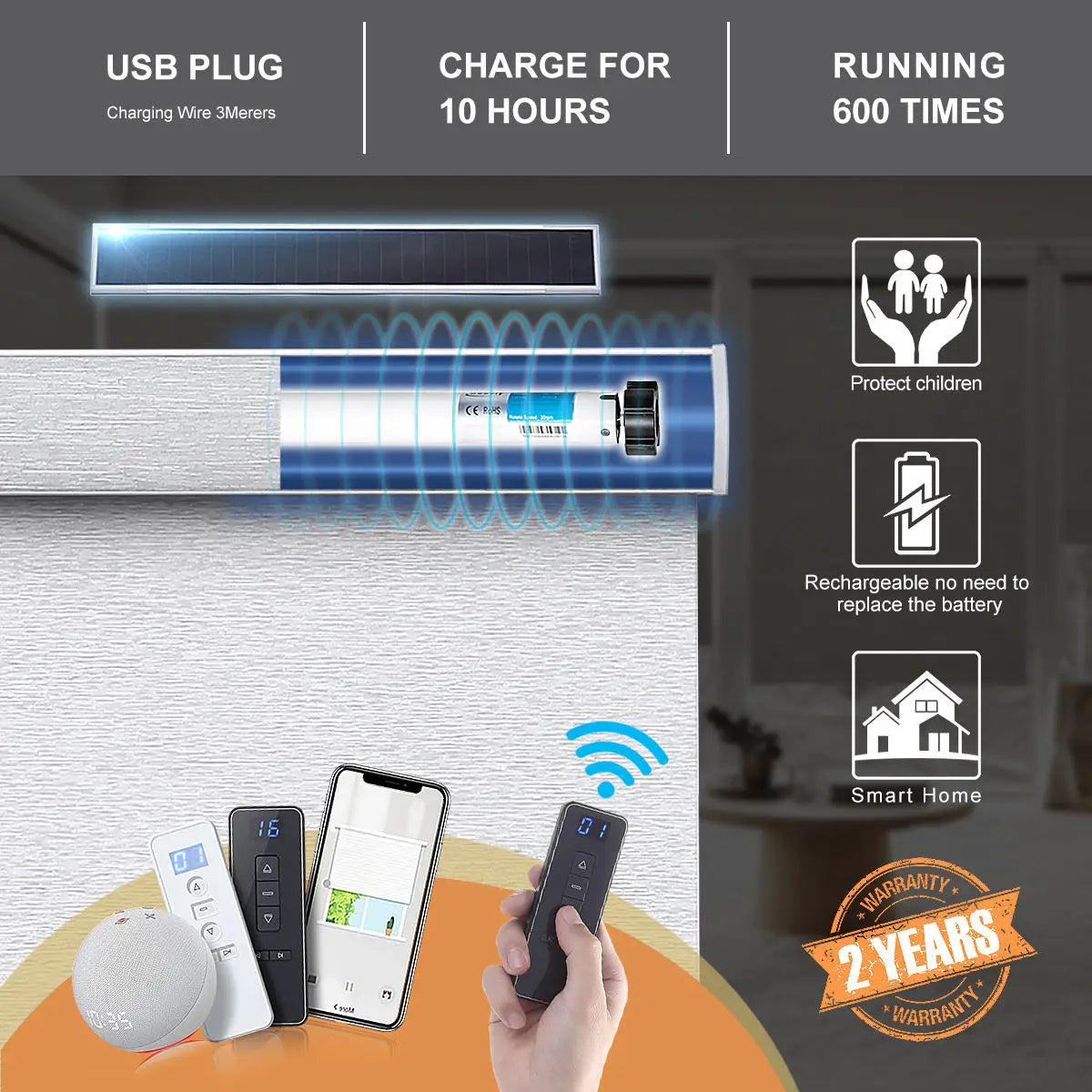 Polyester Wireless Zigbee Electric Automatic