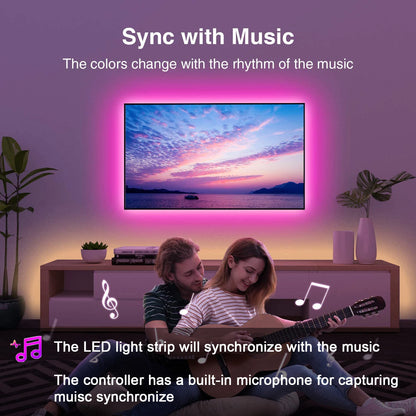 LED-Streifen Musiksynchronisierung LED-Lichter Raum