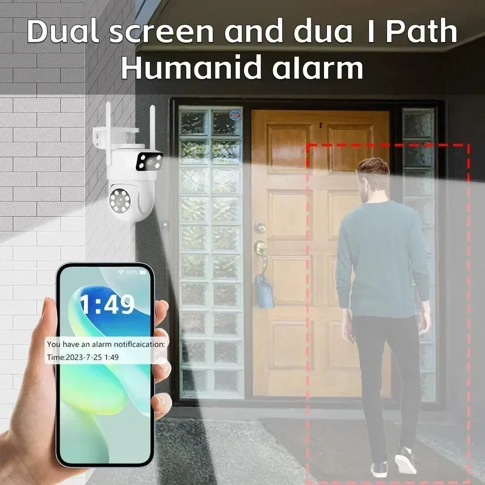 WIFI-Kamera mit Dual-Objektiv, Full HD, Dual-Bildschirm