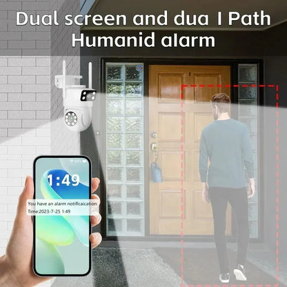 WIFI-Kamera mit Dual-Objektiv, Full HD, Dual-Bildschirm