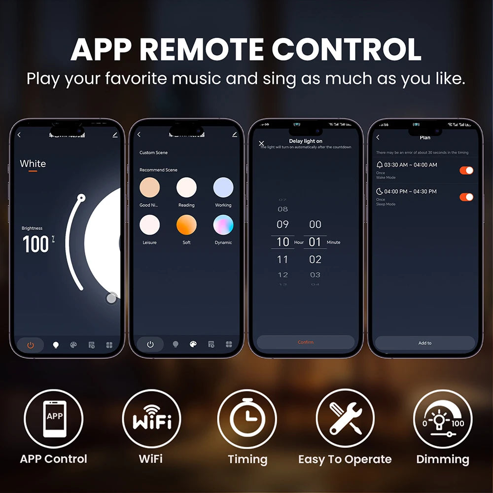 LED-Lichtstreifen WLAN Bluetooth Wand-Touch