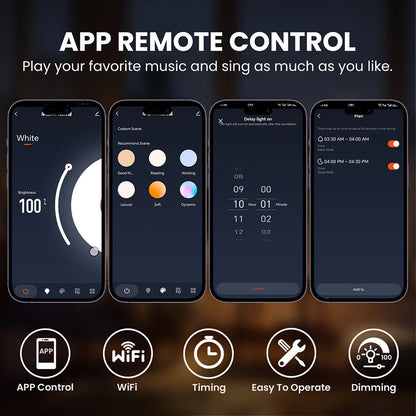 LED-Lichtstreifen WLAN Bluetooth Wand-Touch