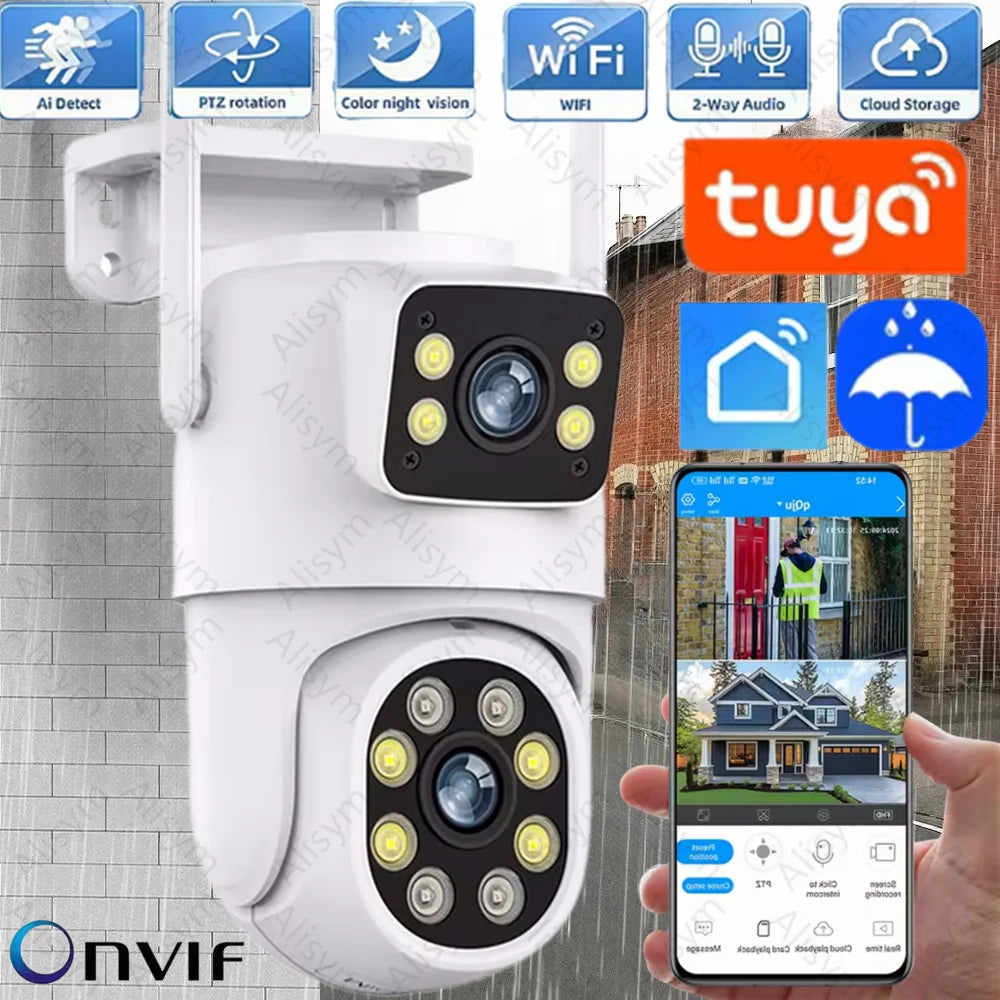 WIFI-Kamera mit Dual-Objektiv, Full HD, Dual-Bildschirm